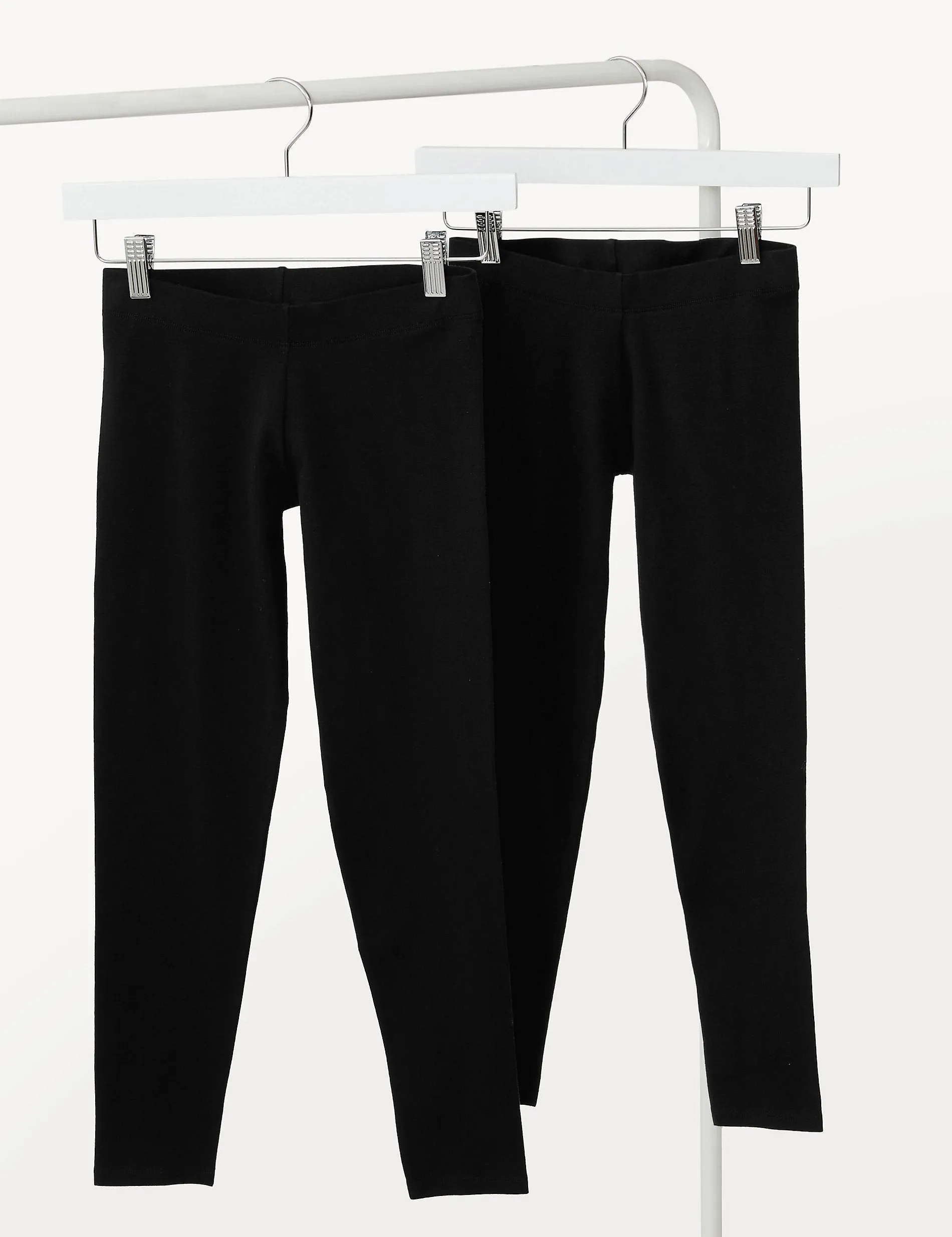 2 pcs. cotton leggings (6-16 years) Marks & Spencer, black