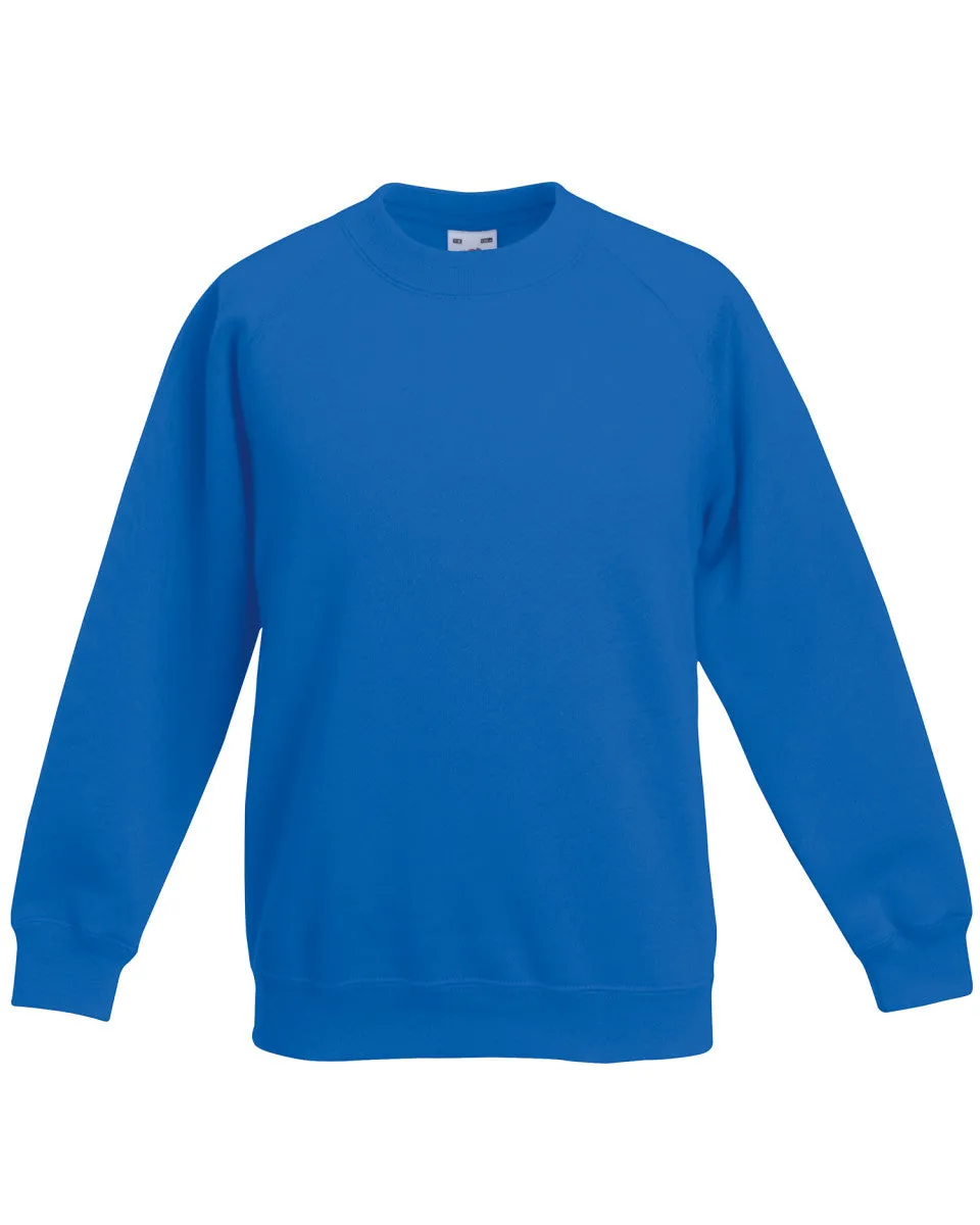 62039 Fruit Of The Loom Children's Classic Raglan Sweatshirt