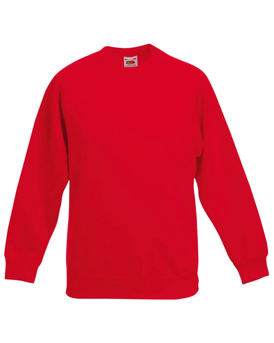 62039 Fruit Of The Loom Children's Classic Raglan Sweatshirt