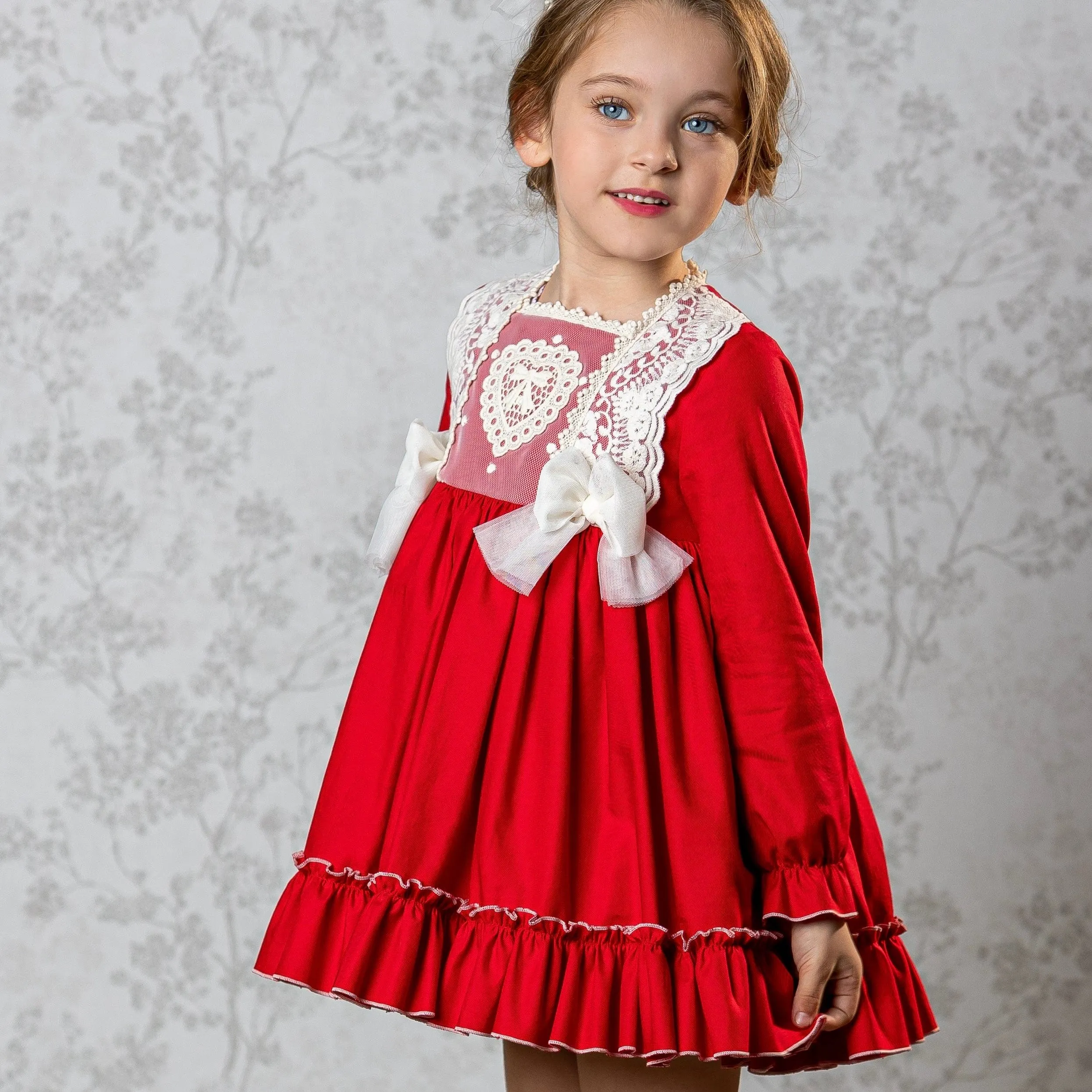 ABUELA TATA - Christmas Puffball Dress - Red