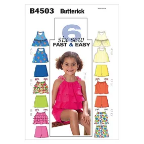 B4503 Children's/Girls' Top, Skort and Shorts