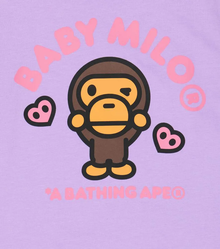 BAPE Cotton Jersey Baby Milo Top, Purple