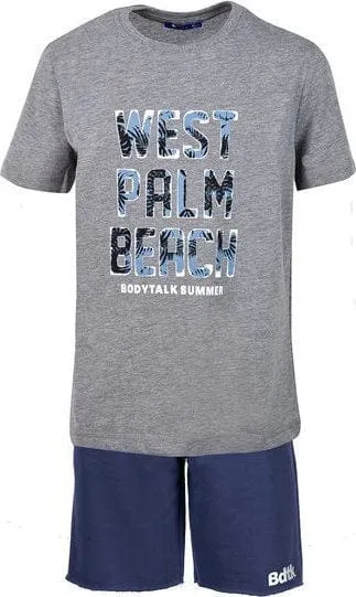 Bodytalk Tshirt&Shorts Boys Lifestyle Set Grey Mel 1191-752499-54680