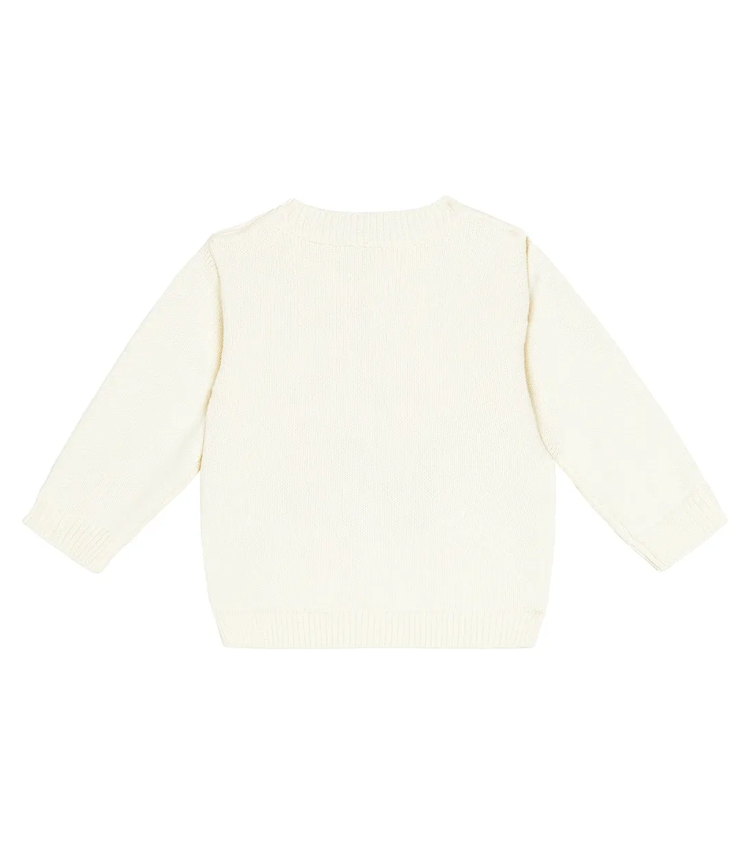 Bonpoint cotton and cashmere baby almire sweater, white