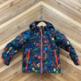 Burton - Kids Patterned Winter Jacket - MSRP $160: Black/Multi-children-3T