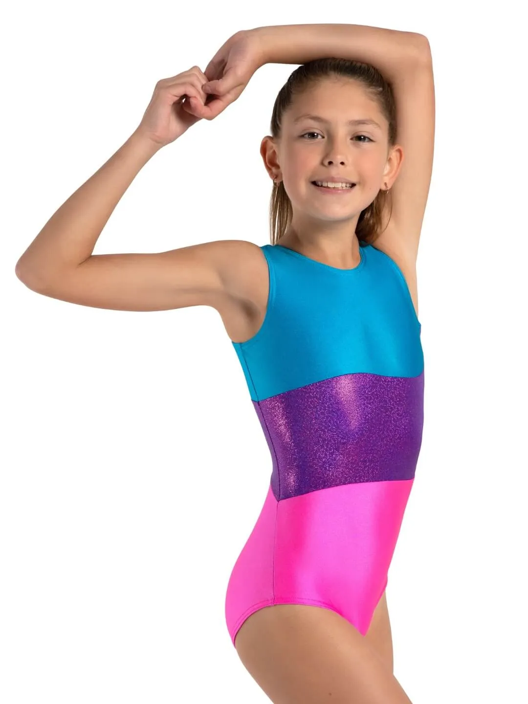 Capezio Level Up 3 Panel Gymnastics Leotard Girls 12027C