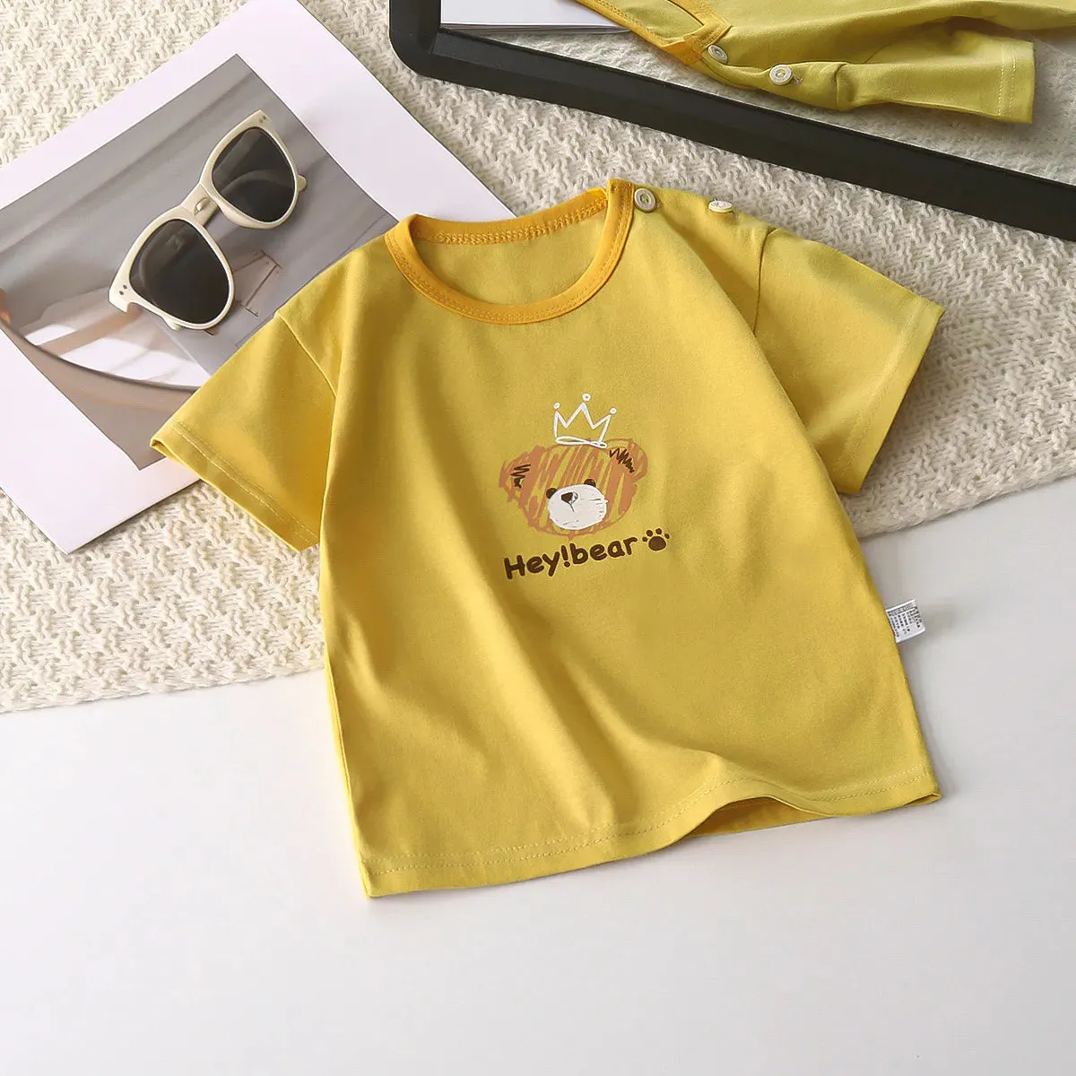 Children's Cartoon Cotton Short Sleeved T-shirt