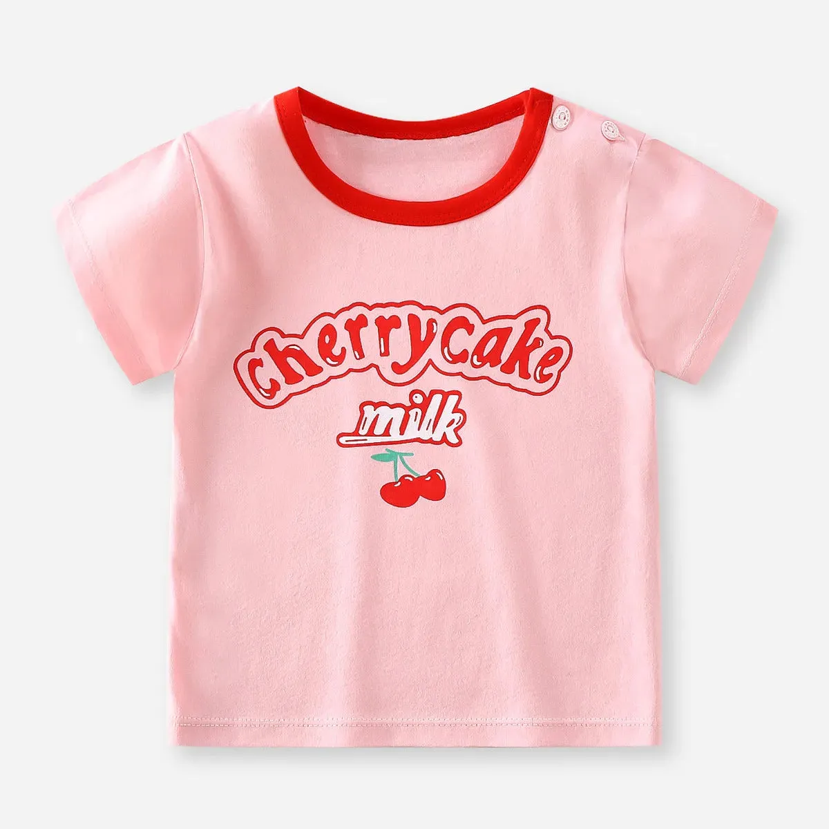 Children's Cartoon Cotton Short Sleeved T-shirt