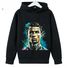 Children's Clothing Casual Children's Hoodie Spring and Autumn Sports Sweatshirt for Boys and Girls Ronaldo Printed Bluey