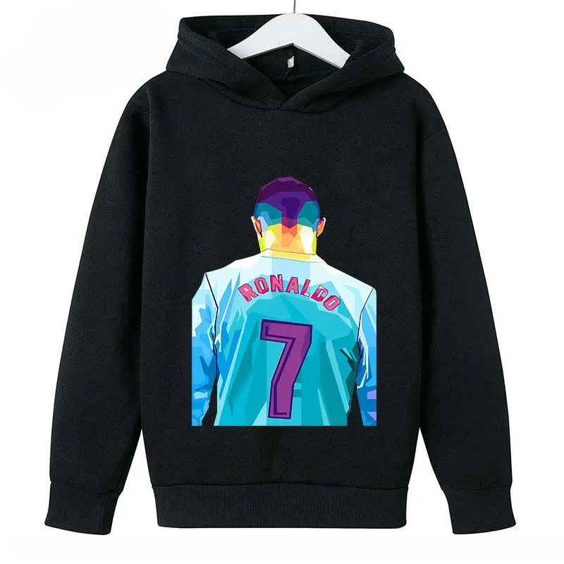 Children's Clothing Casual Children's Hoodie Spring and Autumn Sports Sweatshirt for Boys and Girls Ronaldo Printed Bluey