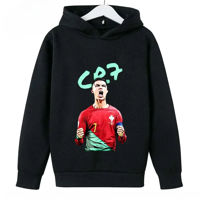 Children's Clothing Casual Children's Hoodie Spring and Autumn Sports Sweatshirt for Boys and Girls Ronaldo Printed Bluey