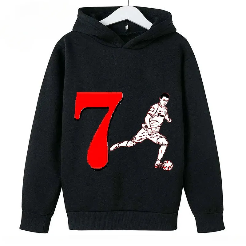 Children's Clothing Casual Children's Hoodie Spring and Autumn Sports Sweatshirt for Boys and Girls Ronaldo Printed Bluey