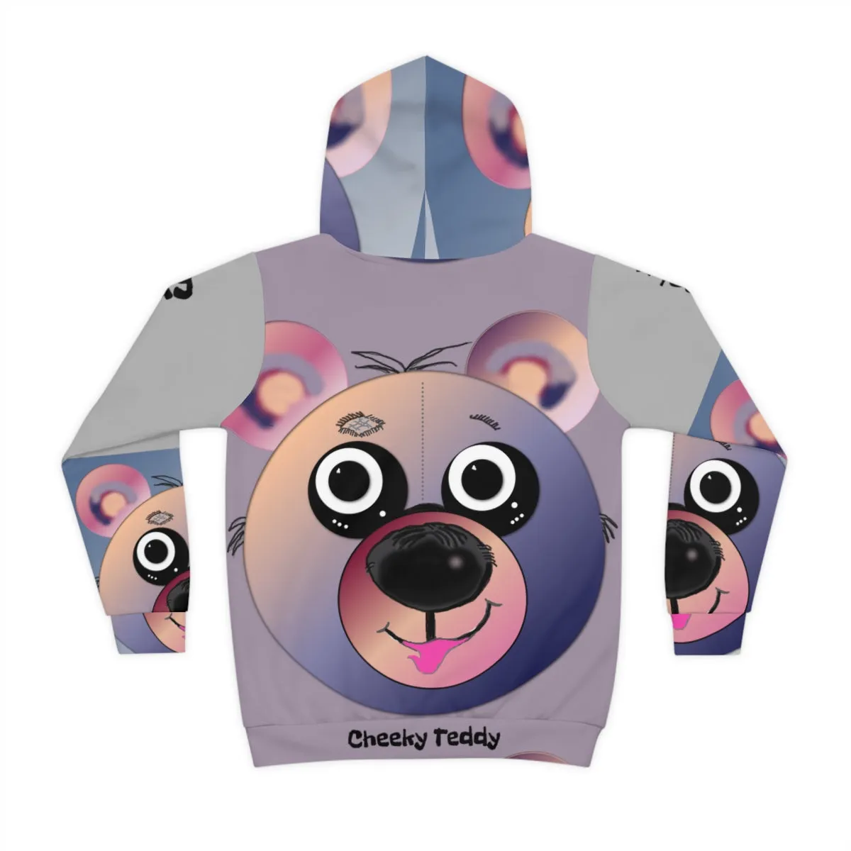 Children's Hoodie CHEEKY TEDDY ON GREY