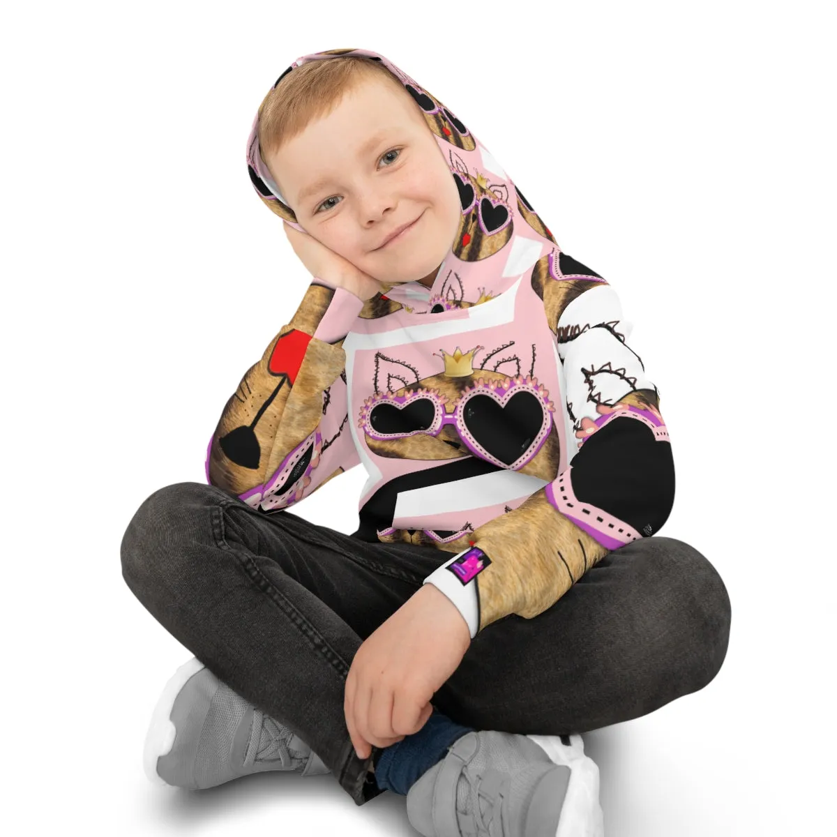 Children's Hoodie PRINCESS CAT AND RIBBONS