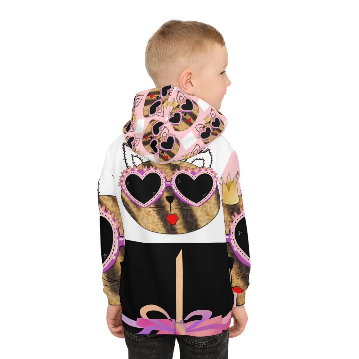 Children's Hoodie PRINCESS CAT AND RIBBONS