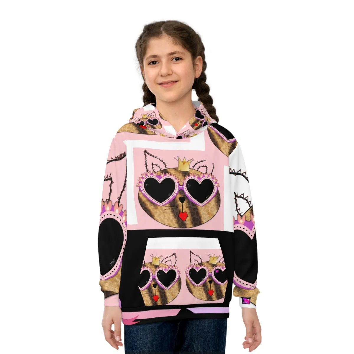 Children's Hoodie PRINCESS CAT AND RIBBONS