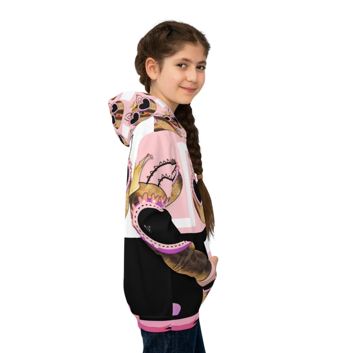 Children's Hoodie PRINCESS CAT AND RIBBONS