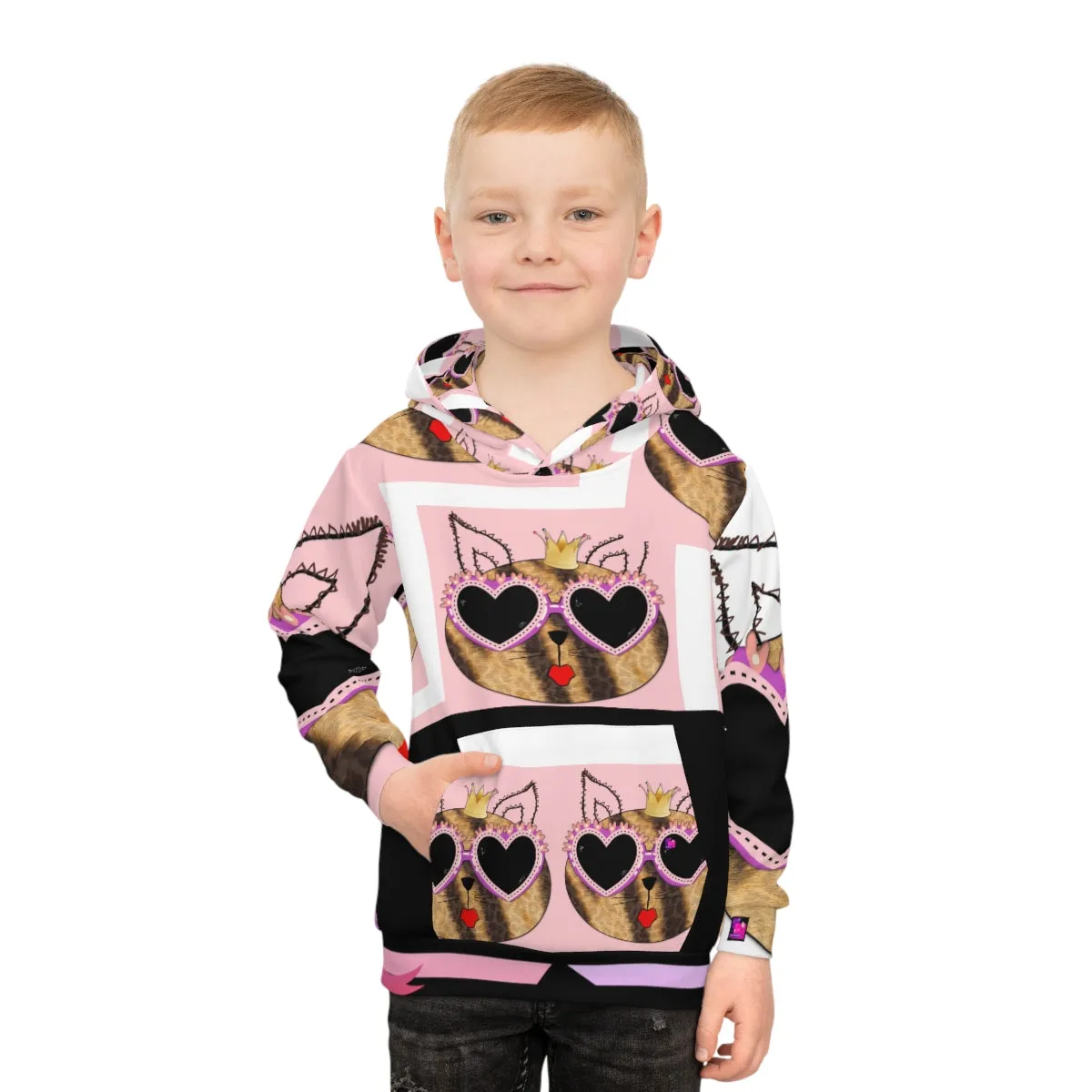 Children's Hoodie PRINCESS CAT AND RIBBONS