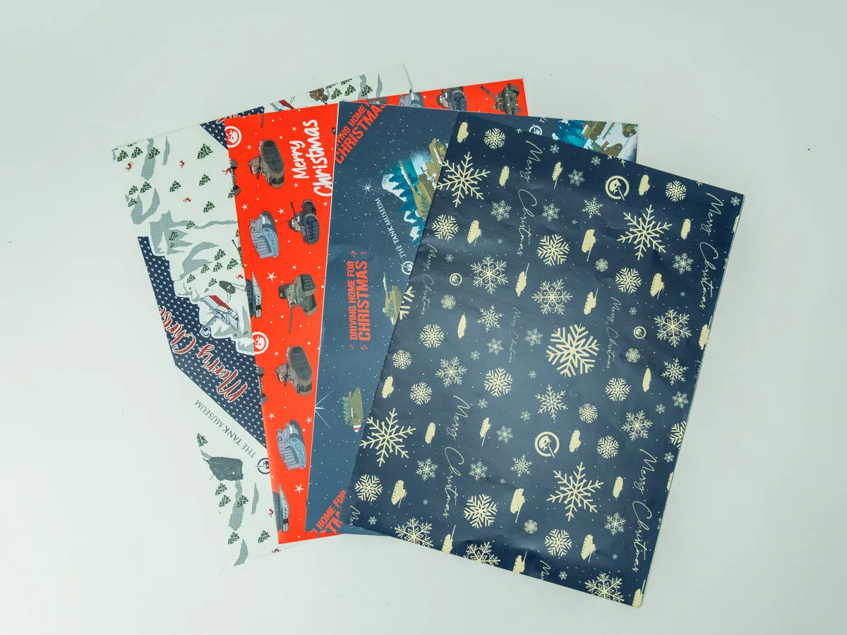 Christmas Tank Museum Wrapping Paper - Two sheet pack