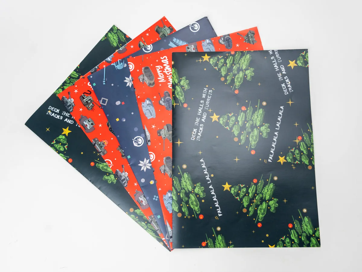 Christmas Tank Museum Wrapping Paper - Two sheet pack