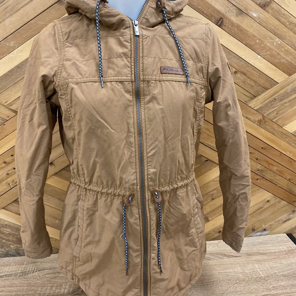 Columbia- Fleece lined lightly insulated jacket- MSRP $ 119: Tan -women-SM