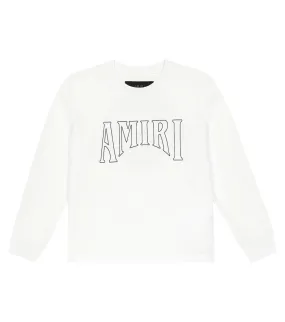 Cotton jersey sweatshirt with Amiri logo, white