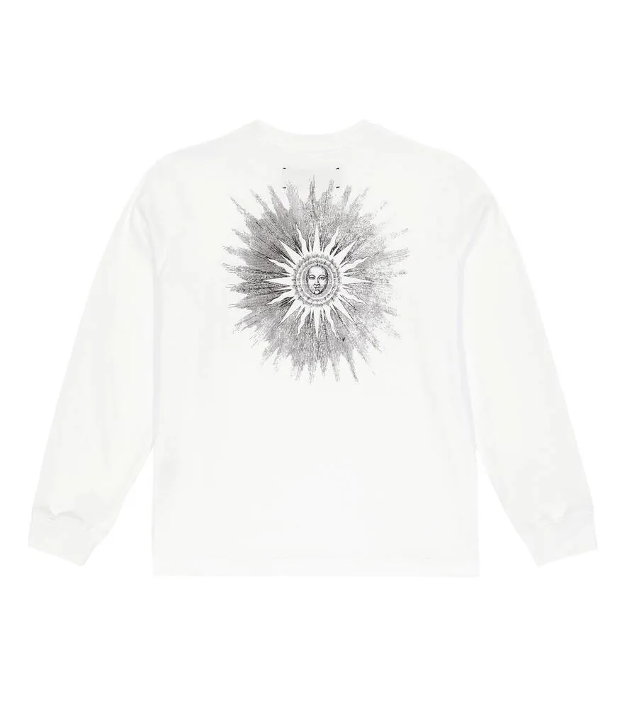 Cotton jersey sweatshirt with Amiri logo, white