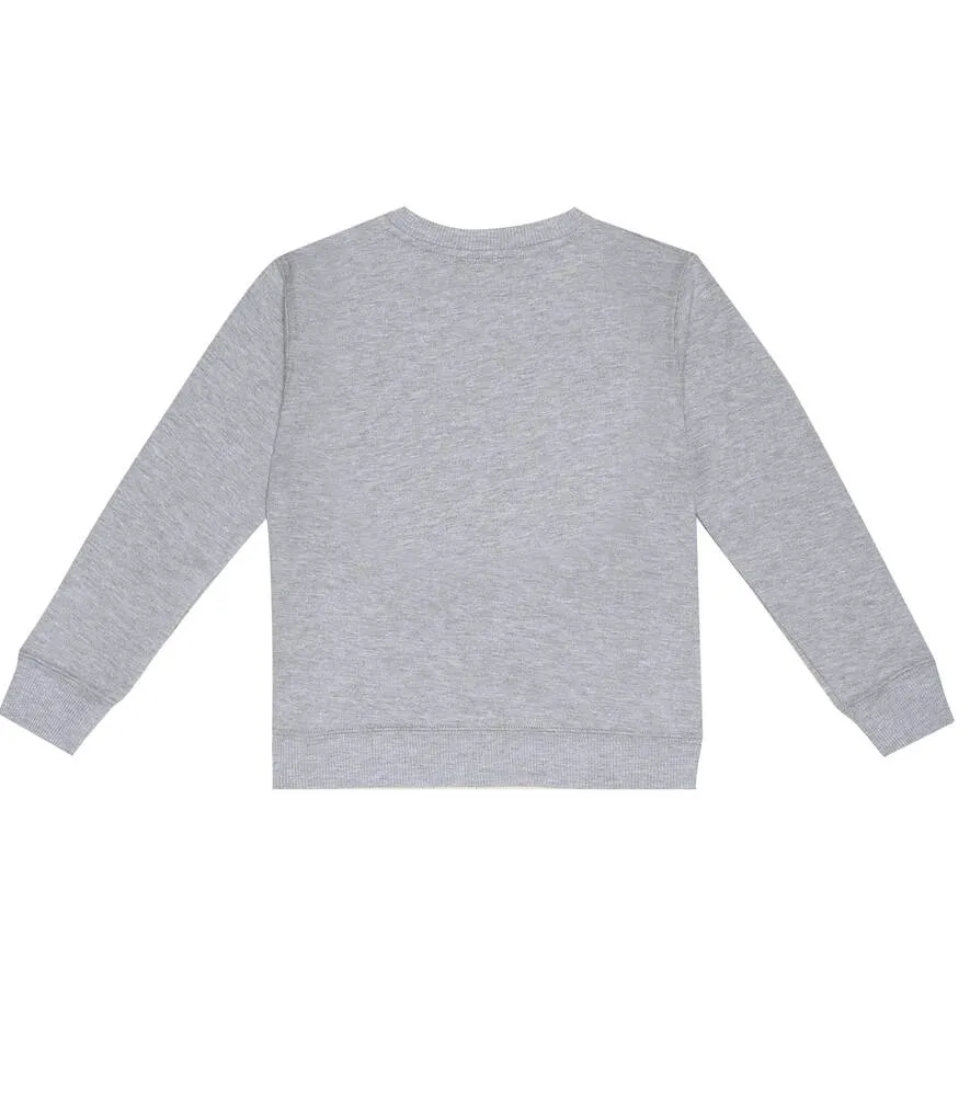 Cotton jersey sweatshirt with Golden Goose logo, gray