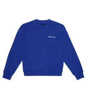 Cotton sweatshirt with Amiri print, blue