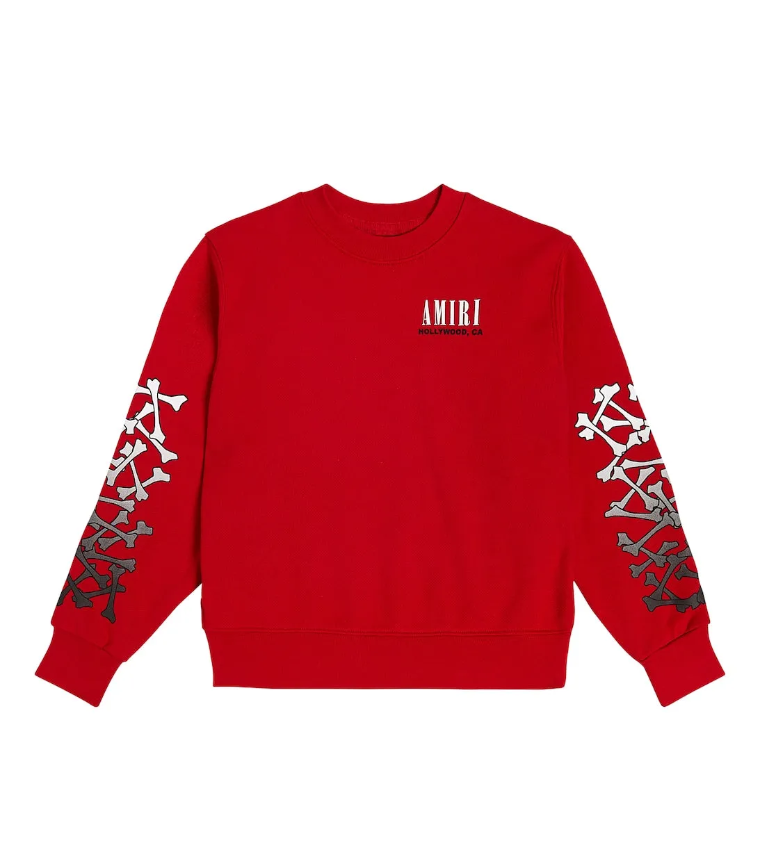 Cotton sweatshirt with Amiri print, red