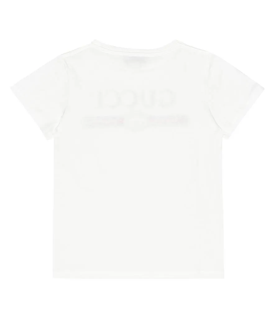 Cotton T-shirt with Gucci logo, white