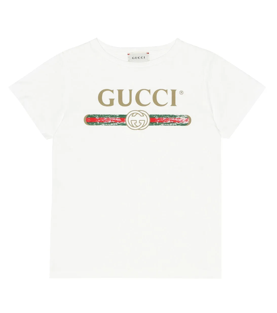 Cotton T-shirt with Gucci logo, white