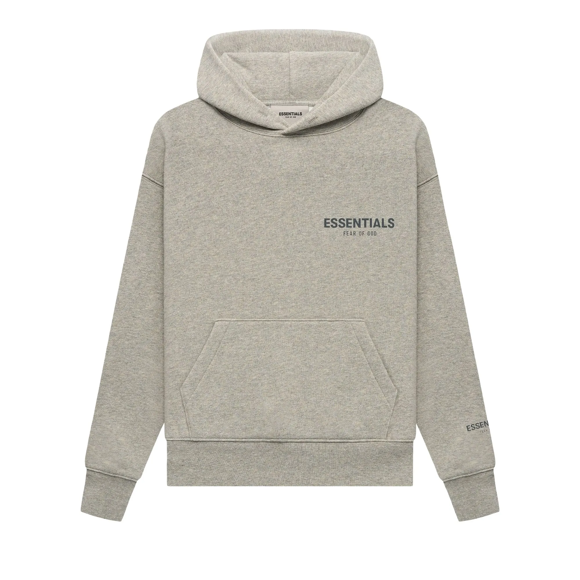 Fear of God Essentials Dark Heather Oatmeal Children's Pullover Hoodie