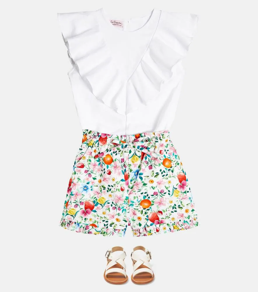 Frida top and Adriana La Coqueta shorts, multicolored