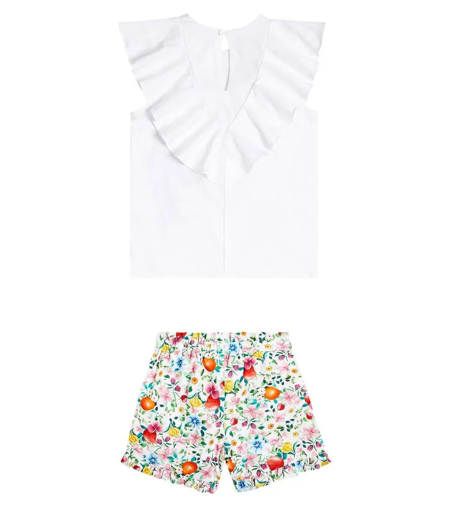 Frida top and Adriana La Coqueta shorts, multicolored