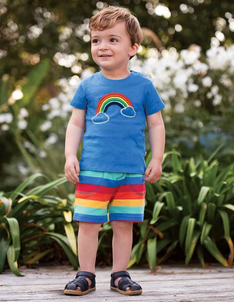 Frugi Little Stripy Shorts - Rainbow