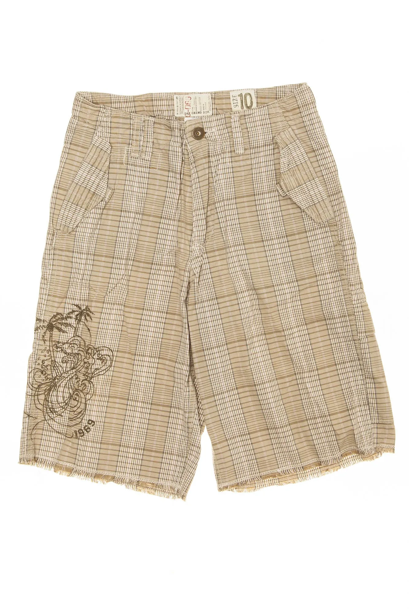 Gap Cargo - Brown Plaid Cargo Shorts - 10