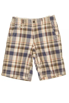 GapKids - Brown and Orange Plaid Shorts - 14