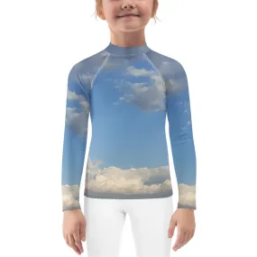 GG - Children's Long Sleeve T-Shirt with Rash Guard - Clouds & Blue Sky