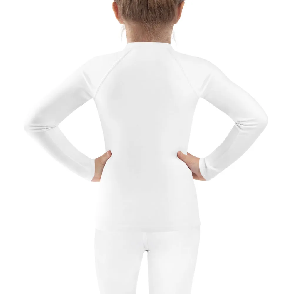 GG - Children's Long Sleeve T-Shirt with Rash Guard - White