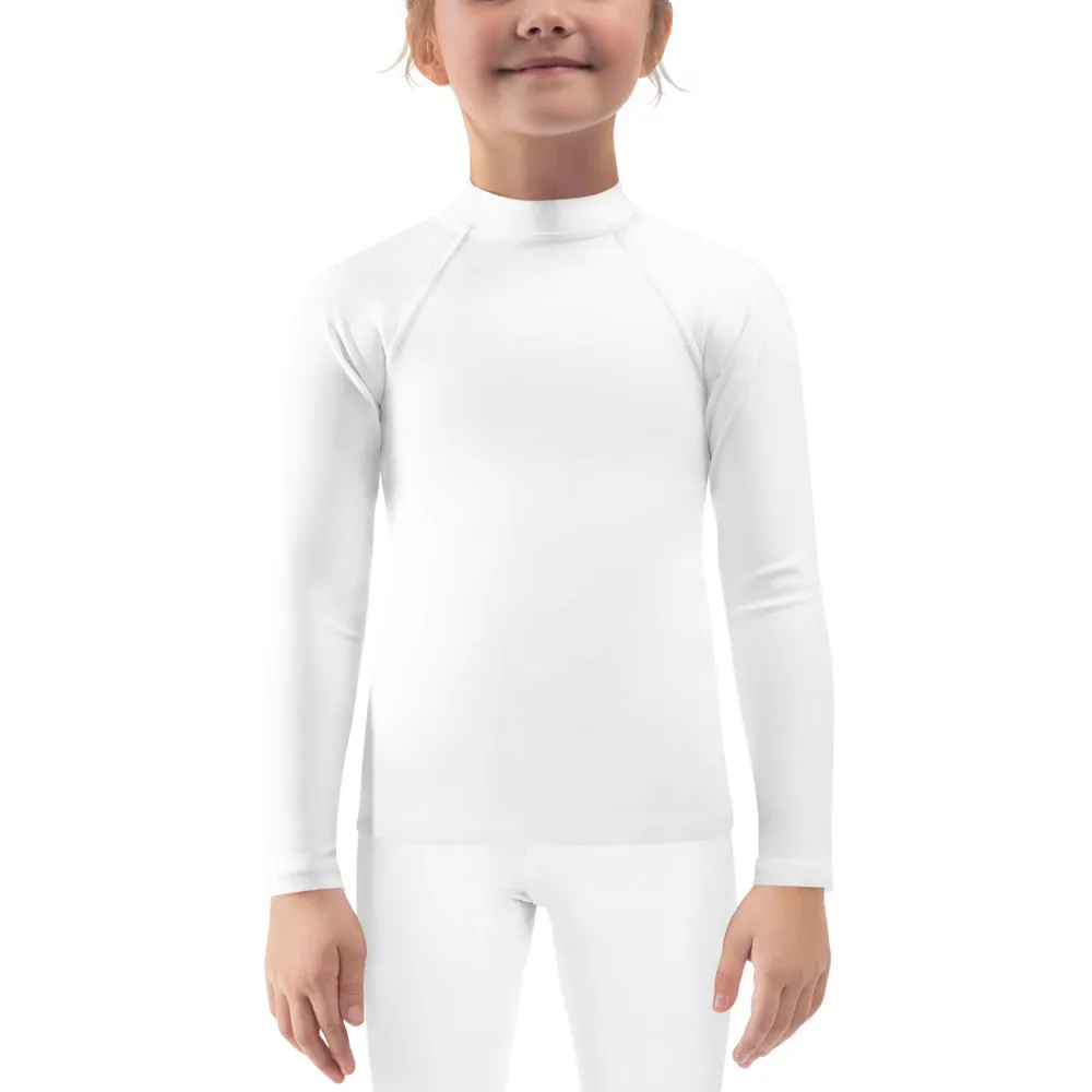 GG - Children's Long Sleeve T-Shirt with Rash Guard - White