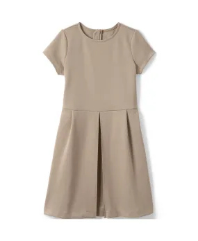 Girls School Uniform Short Sleeve Knee Length Ponte Dress Lands' End