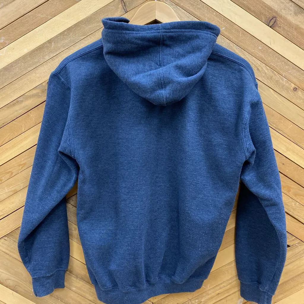 Giv' Er Shirt Works - Kids' Ski Fernie Hoodie -: Blue/Dark Grey-children-LG Y