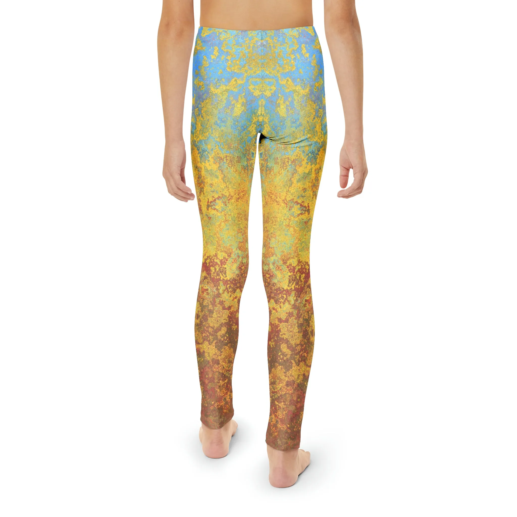 Gold and blue spots - Inovax Youth Full-Length Leggings