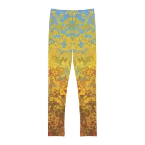 Gold and blue spots - Inovax Youth Full-Length Leggings