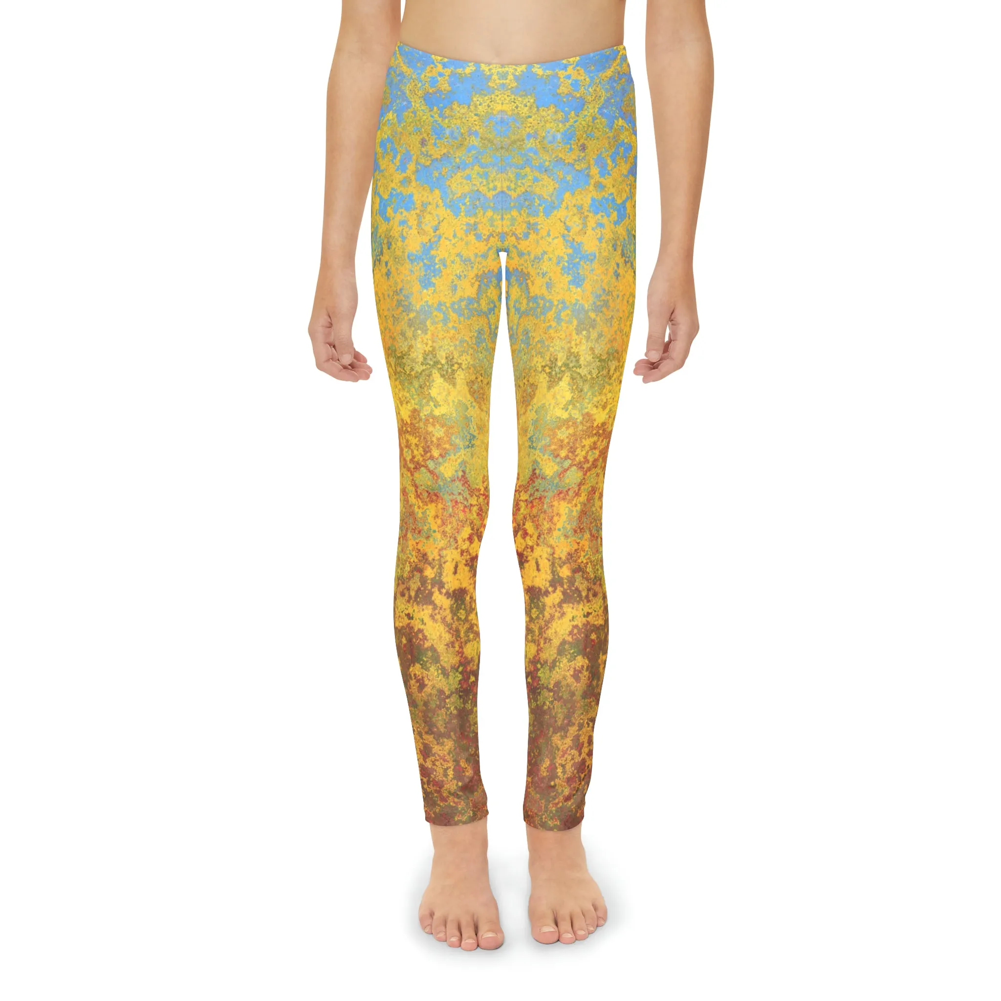 Gold and blue spots - Inovax Youth Full-Length Leggings