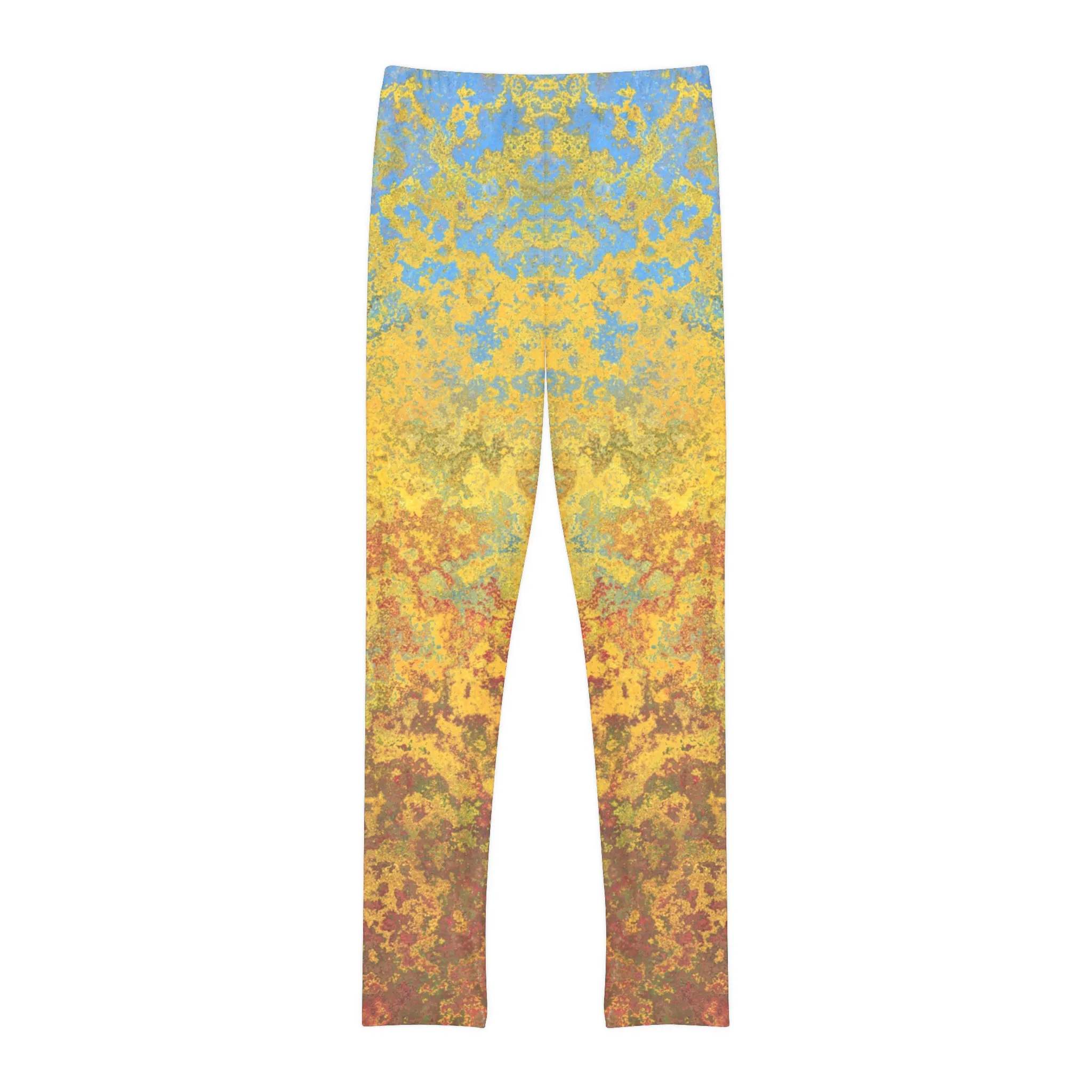 Gold and blue spots - Inovax Youth Full-Length Leggings