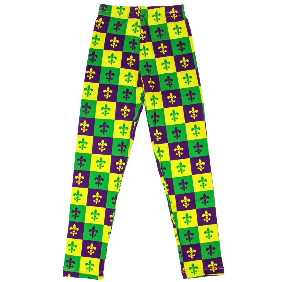 Harlequin with Fleur de Lis Leggings (Each)