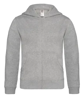 Heather Grey - B&C Hooded full-zip /kids