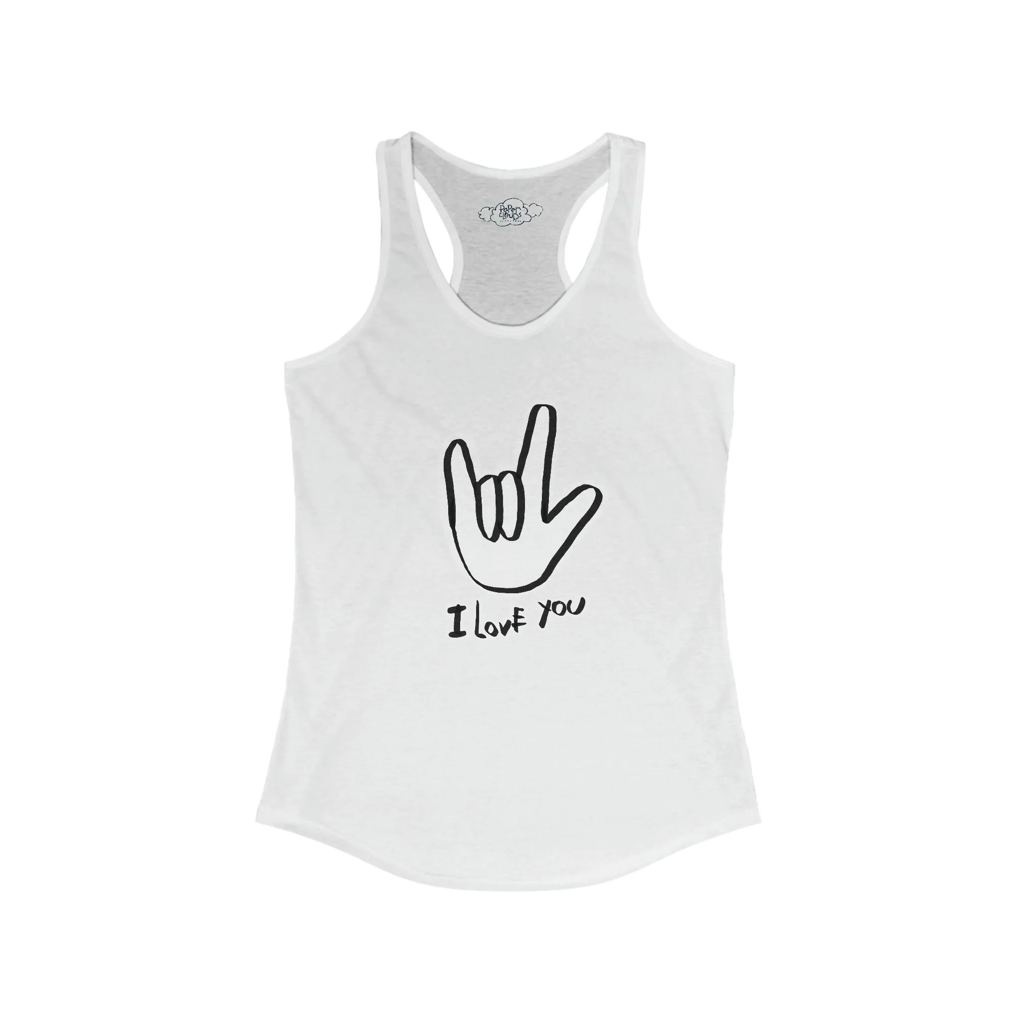 I Love You ASL Women's Racerback Tank